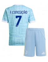 Juventus Francisco Conceicao #7 Bortedraktsett Barn 2025-26 Korte ermer (+ bukser)